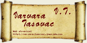 Varvara Tasovac vizit kartica